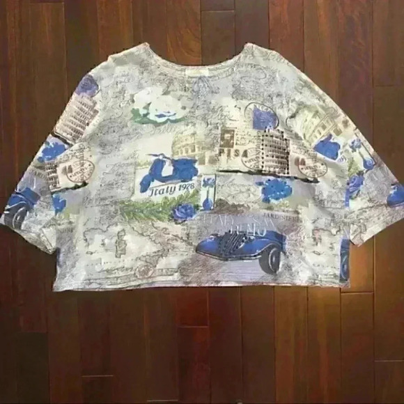 Tradition Top Sequin Lavender Cream Italy  Postcard Print Size 3X - Picture 16 of 16